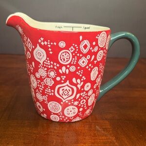 Pioneer Woman Love Beyond Measure Red Christmas 4 Cup Ceramic Measuring Cup